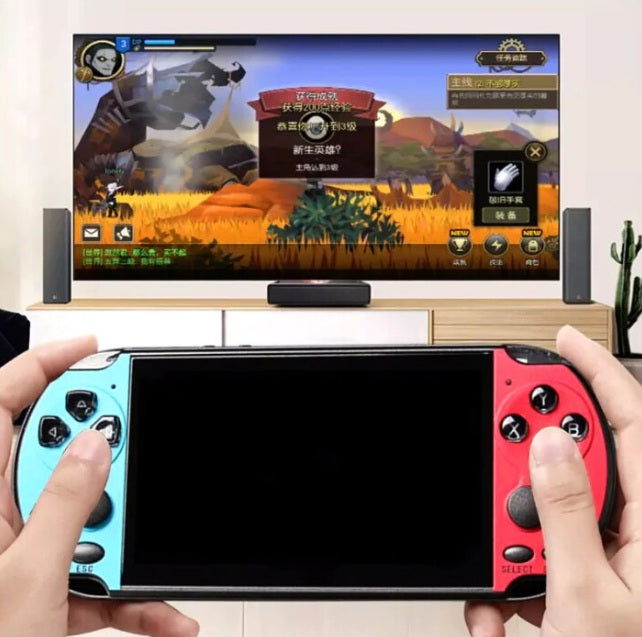 Consolă Portabilă Gaming și Multimedia, Ecran 4,3 Inch HD, 1000+ Jocuri