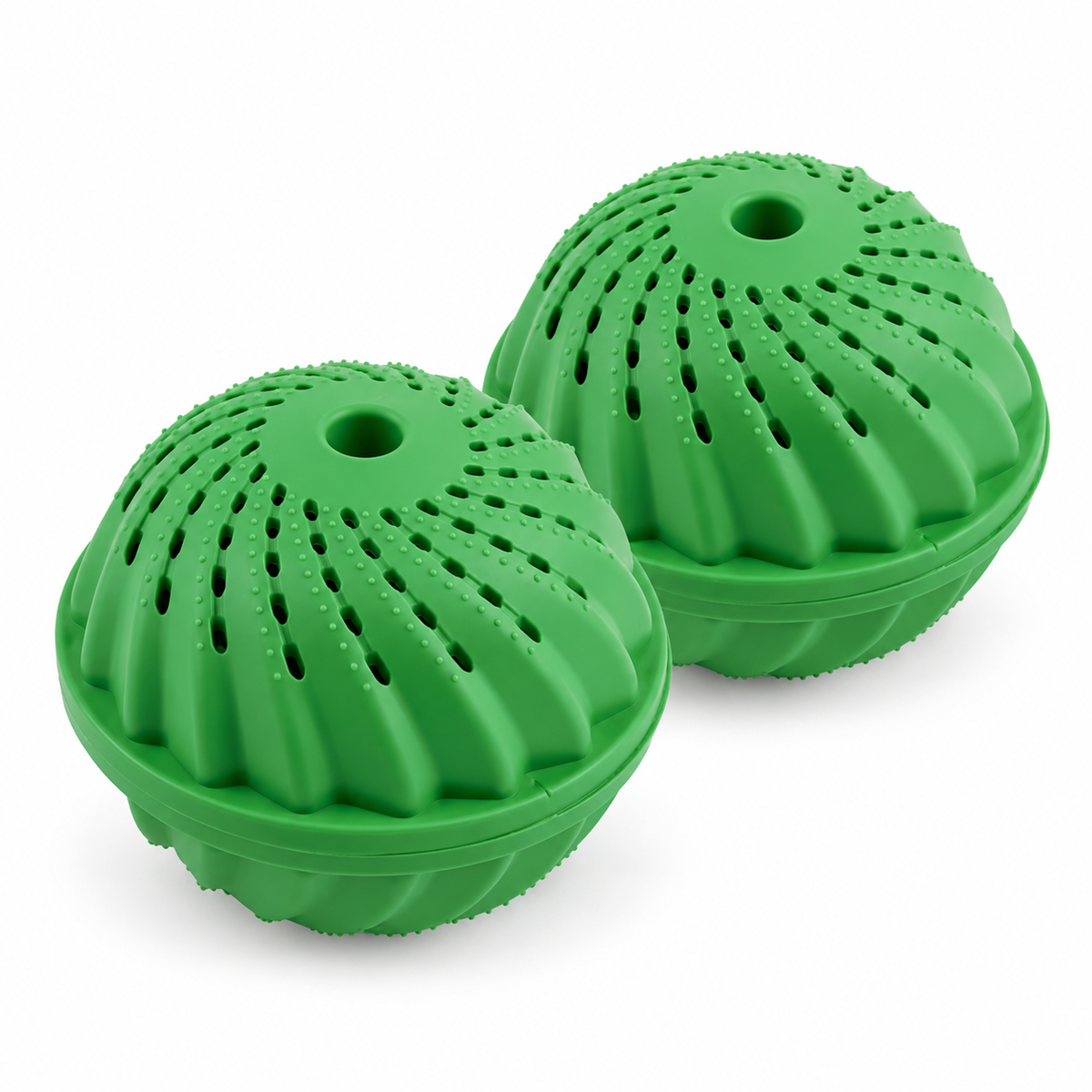 Pachet 2 mingi reutilizabile pentru mașina de spălat, capacitate până la 5 kg, verde