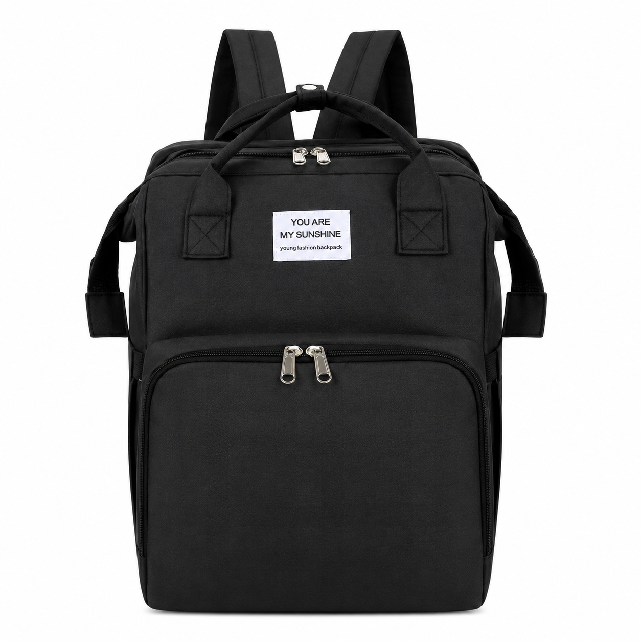 Rucsac rezistent la apa cu Compartimente Multiple, Buzunar Termic pentru Lapte, 42 x 32 x 22 cm, Negru