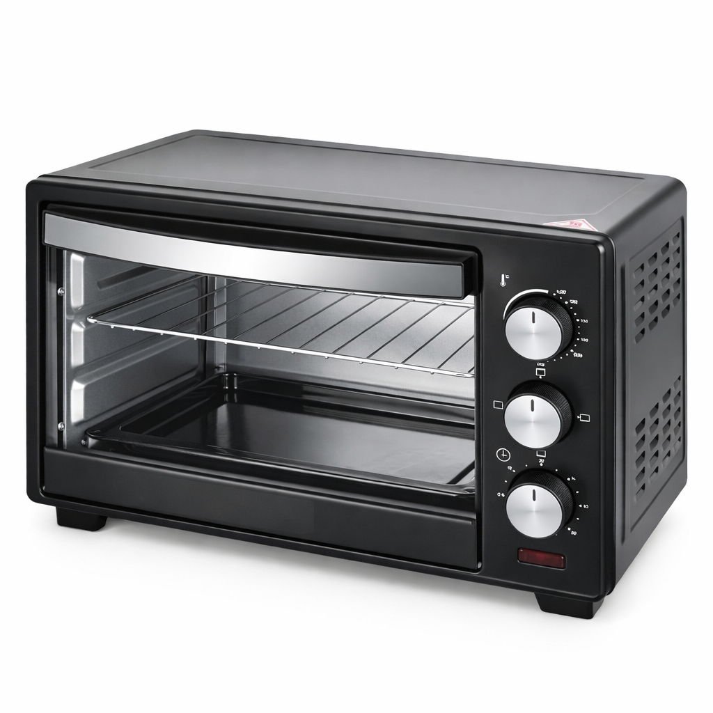 Cuptor Electric 48L, 2600W, Grill, Temperatură 250°C, 4 Elemente Inox, Timer cu Oprire Automată