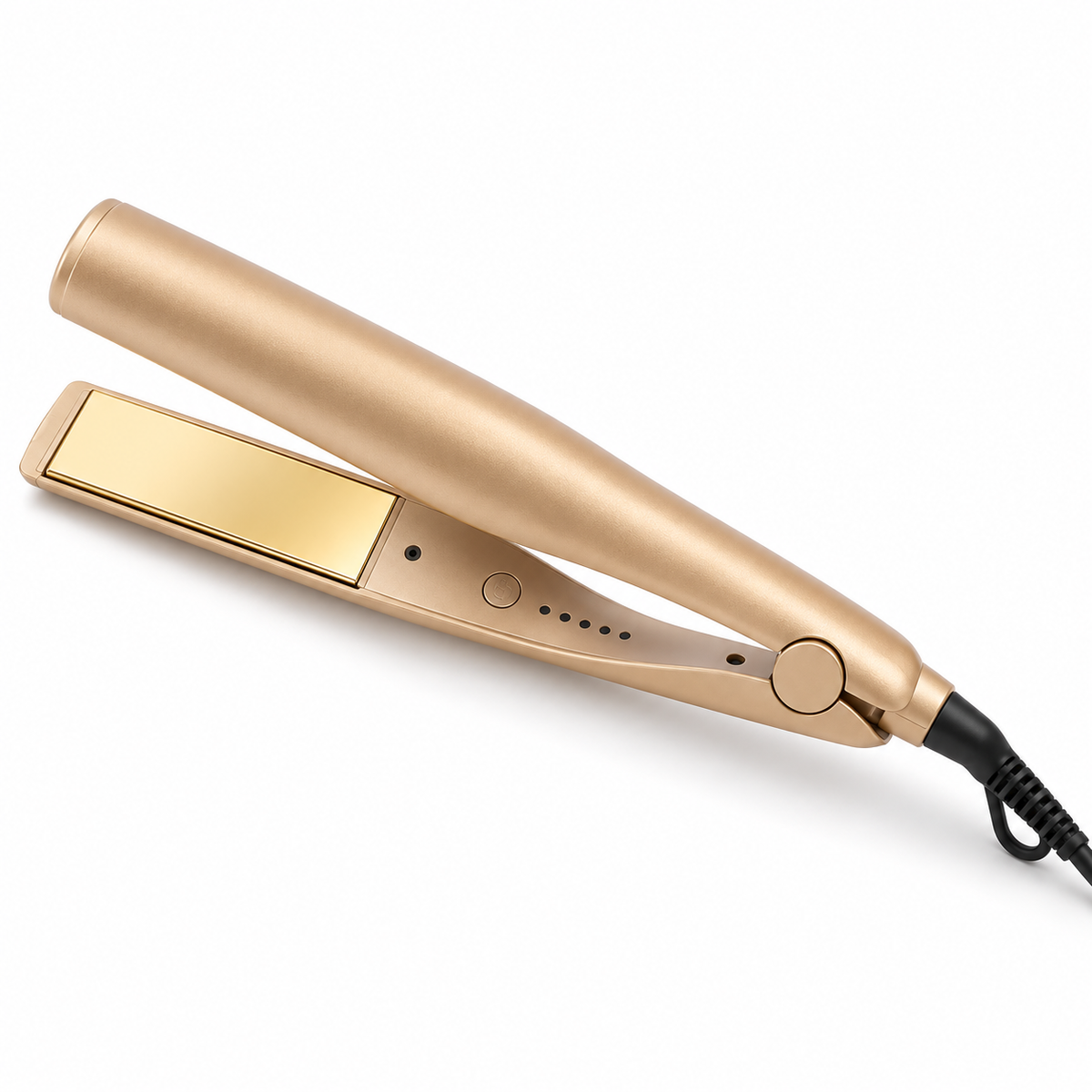 Placă de Păr 2 în 1 pentru Îndreptat și Ondulat – Ceramică, 80–230°C, Gold