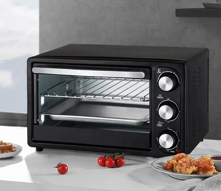Cuptor Electric 25L, 1500W, Temperatură 250°C, 4 Rezistențe Inox, Timer 60 Min, Încălzire Sus/Jos