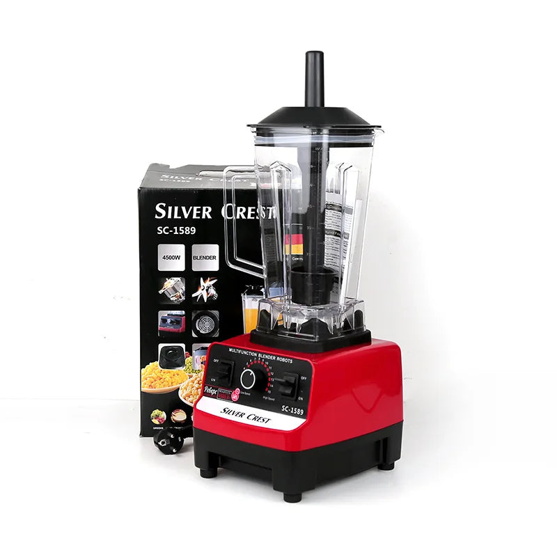 Blender 2-în-1 4500W Negru-Roșu cu 15 viteze și funcție pulp
