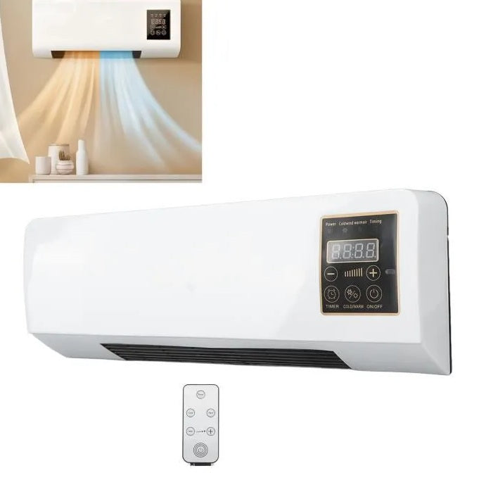 Mini aer condiționat cu ventilator 2 în 1 – 1800W, alb, cu telecomandă