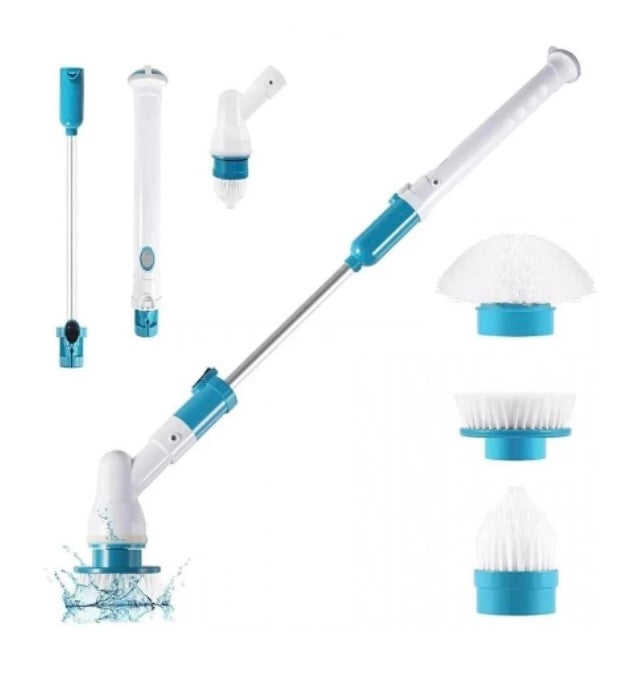 Dispozitiv electric de curățare 3 în 1 cu perii interschimbabile, alb-albastru