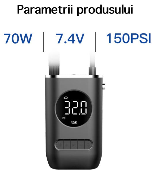 Pompa de aer electrica auto – compresor portabil