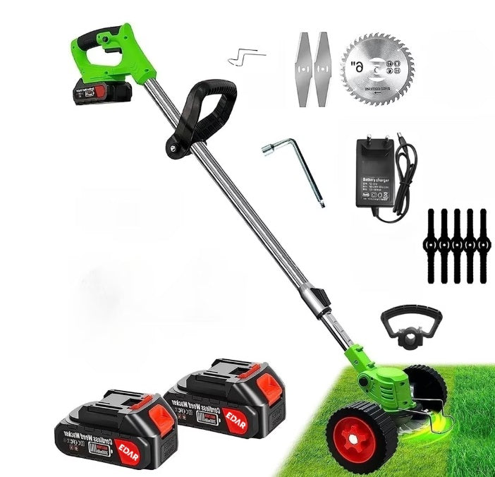 Motocoasă electrică 48V cu două roți detașabile și mâner ergonomic