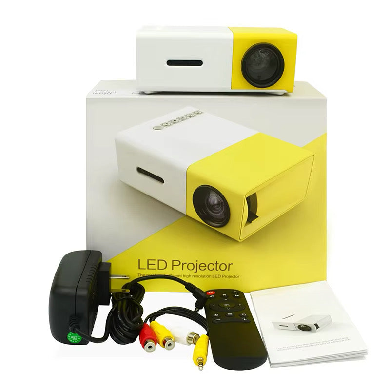 Mini Proiector Portabil Home Cinema Full HD, LED, Rezoluție 1920 × 1080 și Luminozitate 400–600 Lumeni