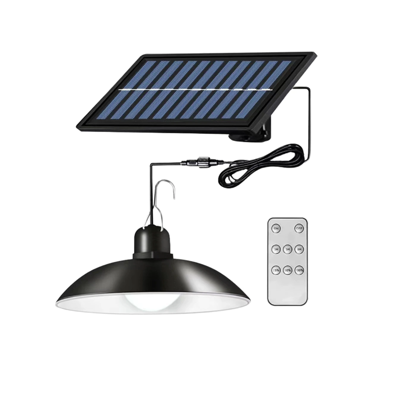 Lampă LED solară suspendată 400 lm cu telecomandă și cablu de 2,5 m