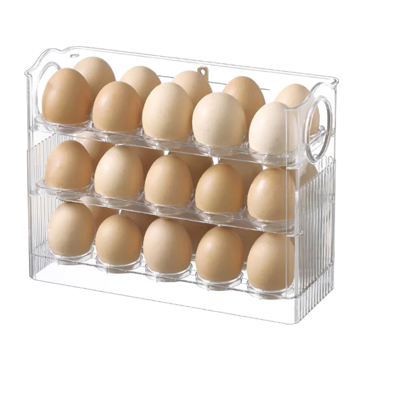 Suport organizator ouă flip 30 bucăți, 3 straturi transparente