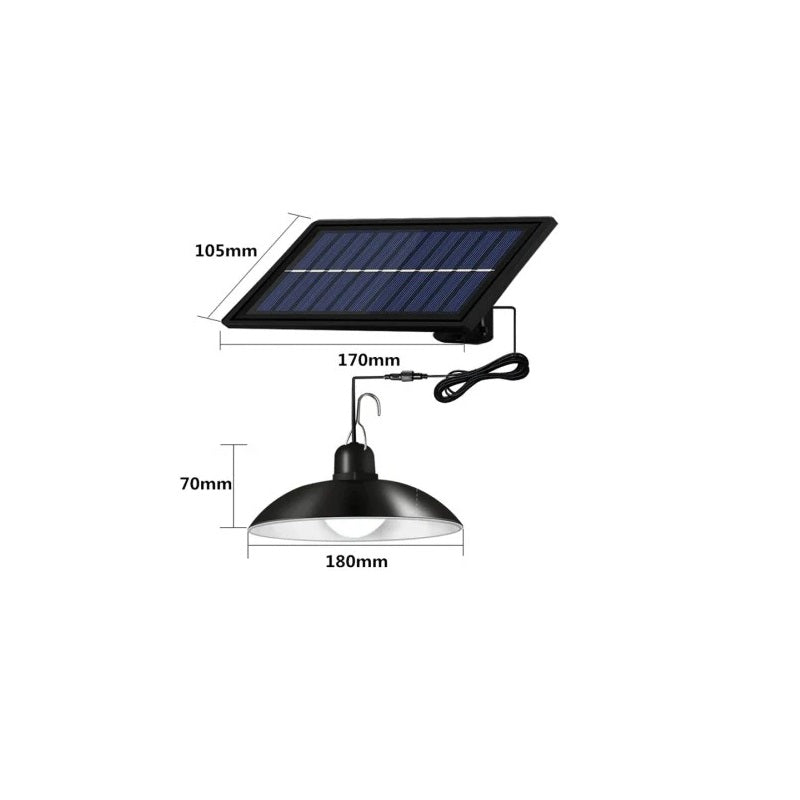 Lumină solară cu LED și control smart — panou cu telecomandă și aplicație