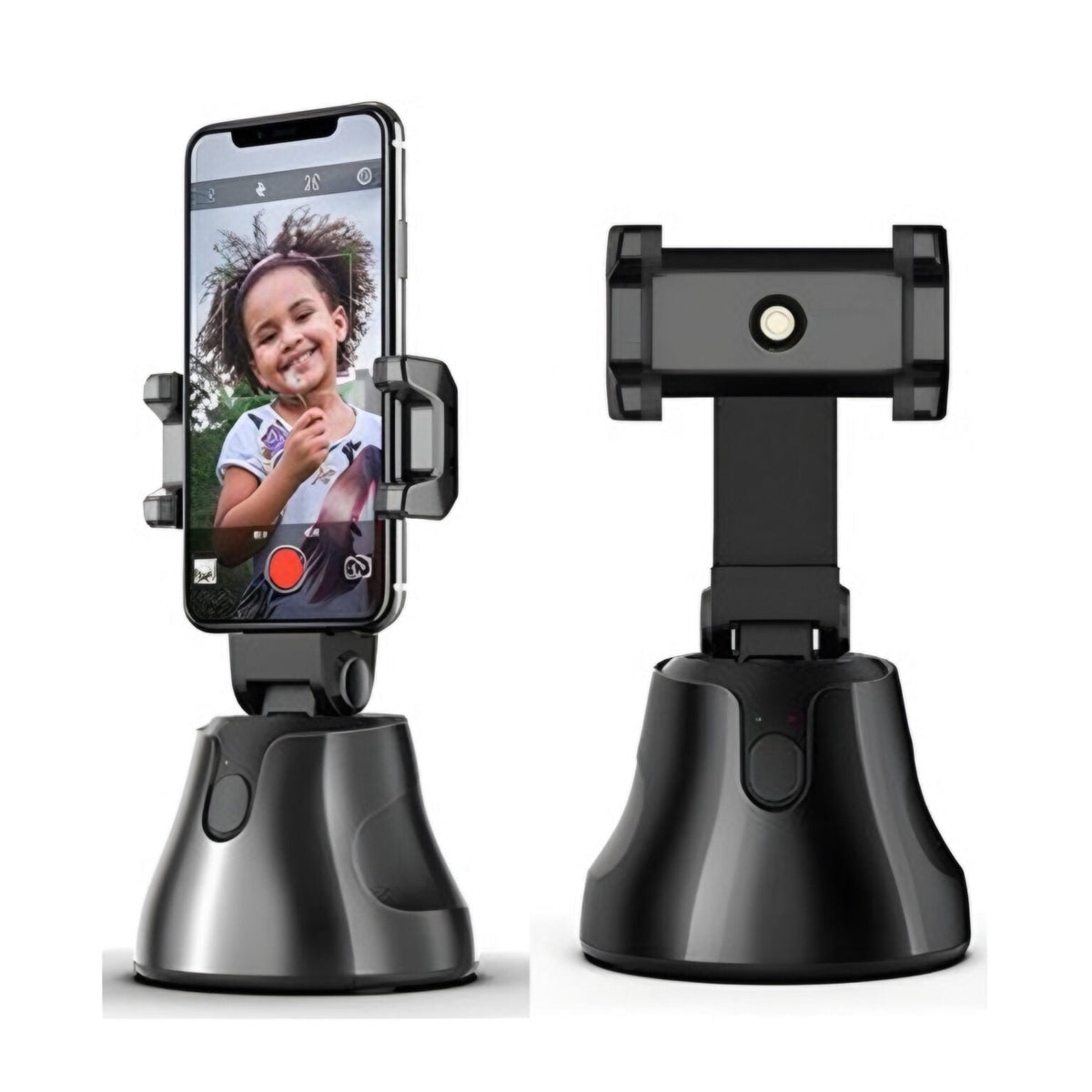 Suport inteligent 360° pentru telefon cu urmărire facială automată – ideal pentru filmări, live și apeluri video