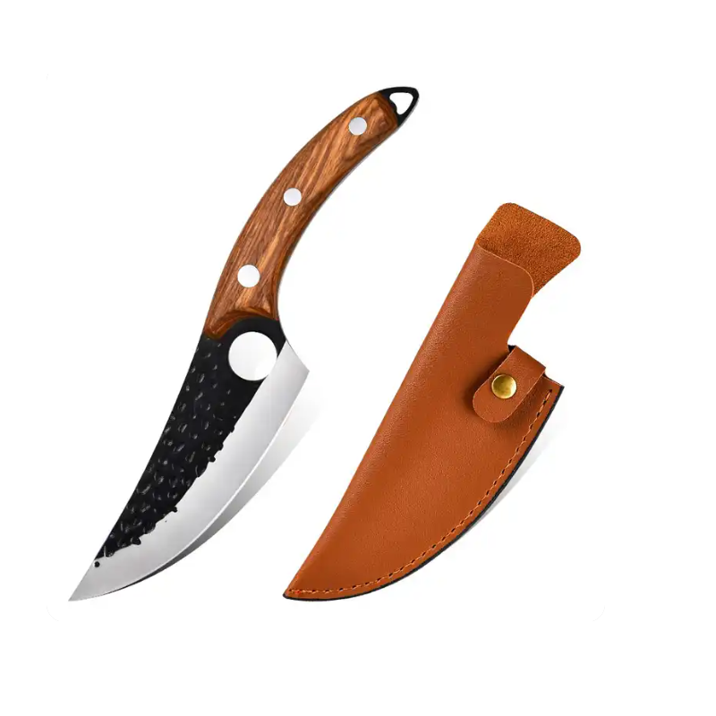 Cuțit forjat profesional 27,5 cm – oțel inox, mâner sigur antiderapant, maro