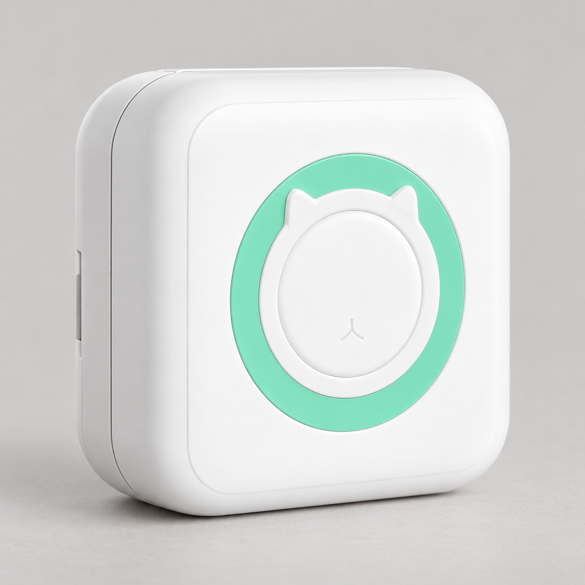 Mini imprimantă termică portabilă cu Bluetooth și USB, fără cerneală, alb-verde