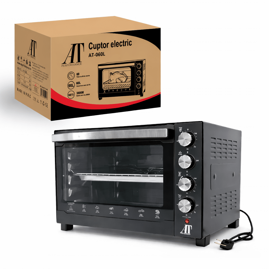 Cuptor Electric AT Performance AT-060L, 60L, 3000W, Negru