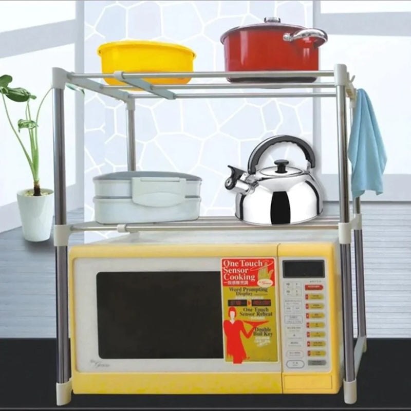 Etajera multifunctionala pentru bucatarie sau baie cu 2 rafturi