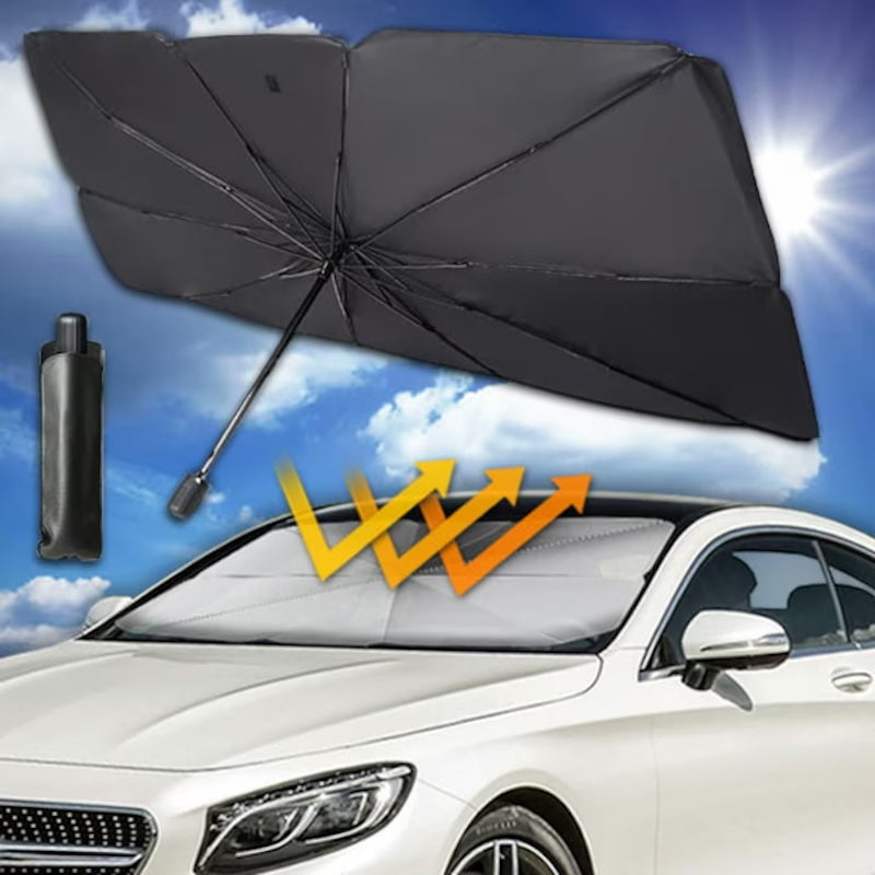 Parasolar auto tip umbrela, negru,115X63cm