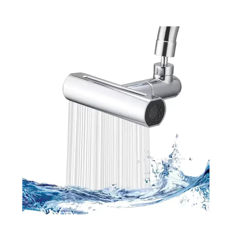 Duza pentru robinet chiuveta de dispersie a apei, rotire 360 grade, filet exterior M22, 13x12.5cm, crom, Argintiu