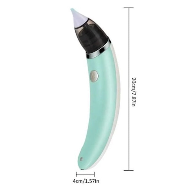 Aspirator nazal pentru copii cu 5 trepte viteza, verde, 2 capete