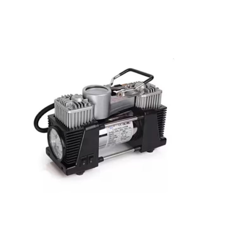 Kit reparatie pana auto + Compresor 12V 2 cilindri, 150 PSI, 7 accesorii, valiza transport