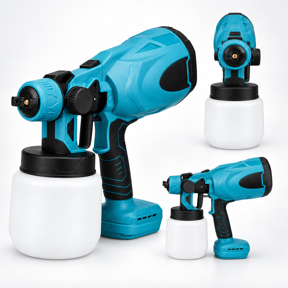 Pulverizator Electric de Vopsea cu 2 Acumulatori, Rezervor 800 ml și 3 Moduri de Pulverizare