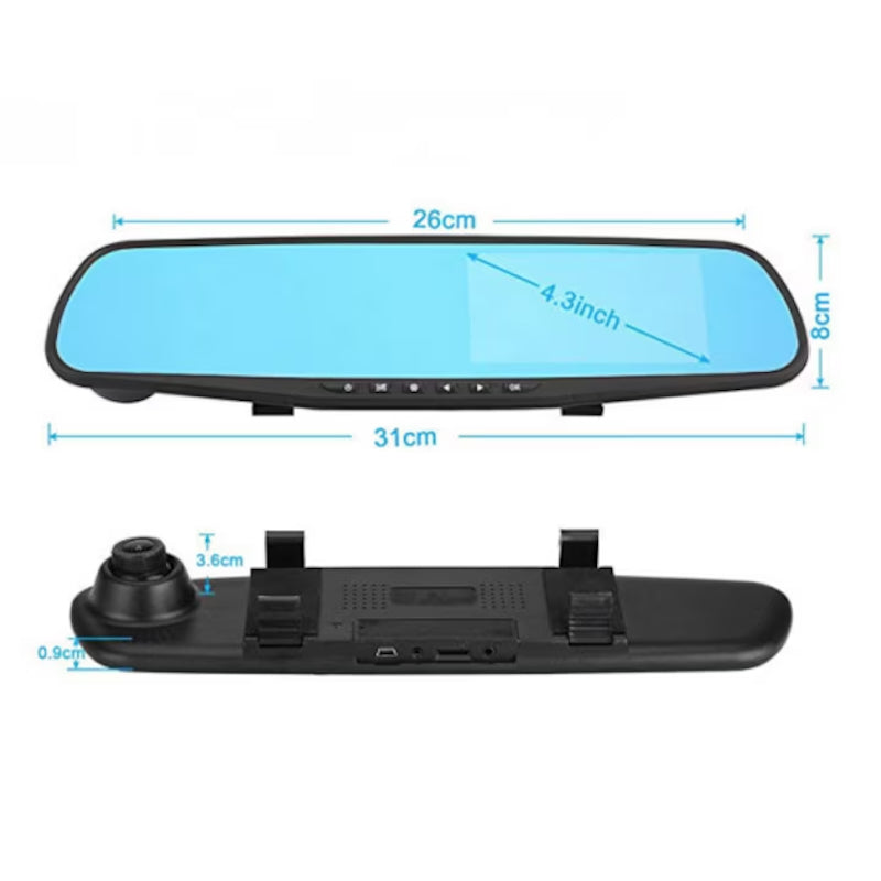 Camera Video Auto Dubla Oglinda Retrovizoare Reflection Vision, cu Doua Camere Full HD Fata/Spate